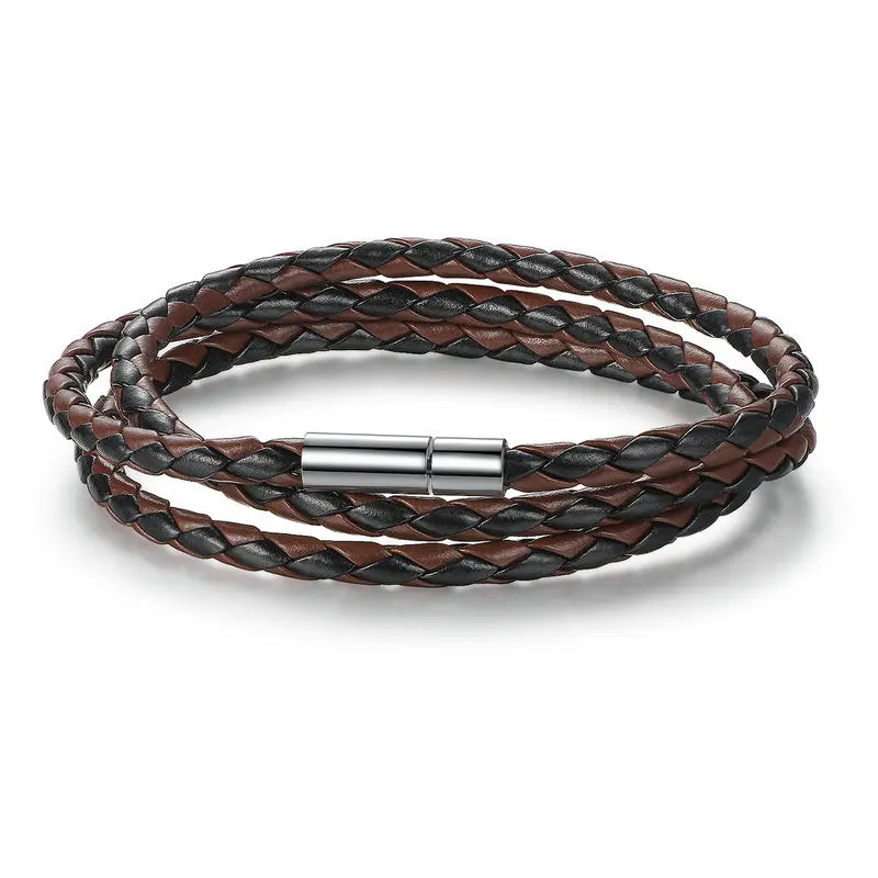 Magnet Buckle Leather Bracelets