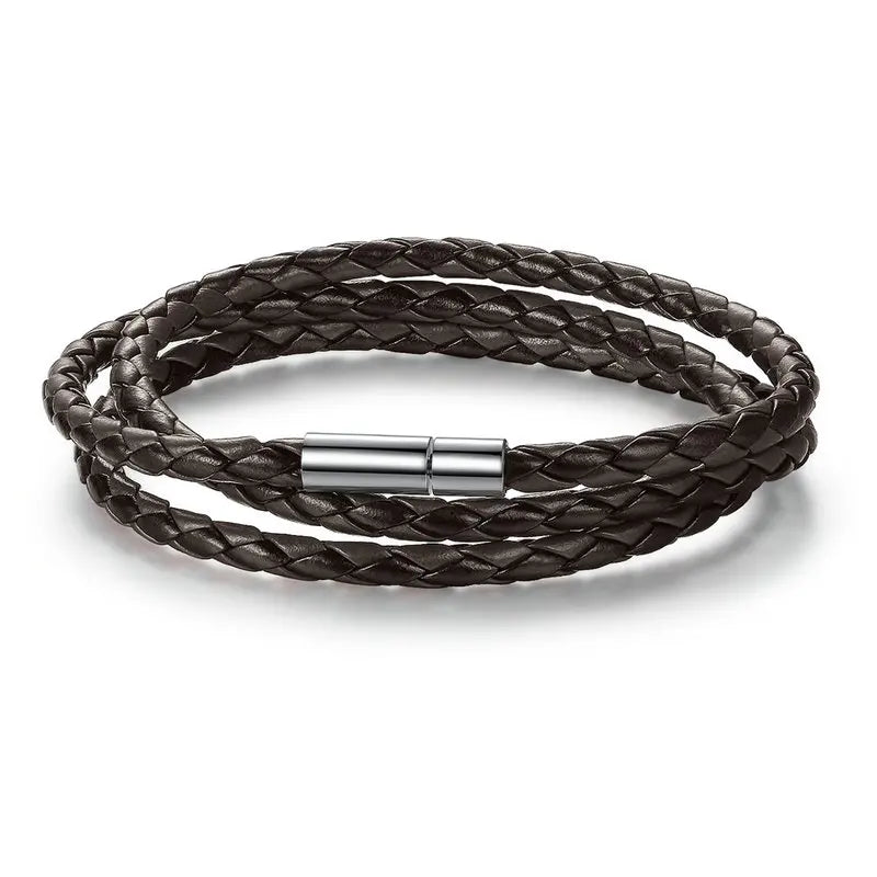 Magnet Buckle Leather Bracelets