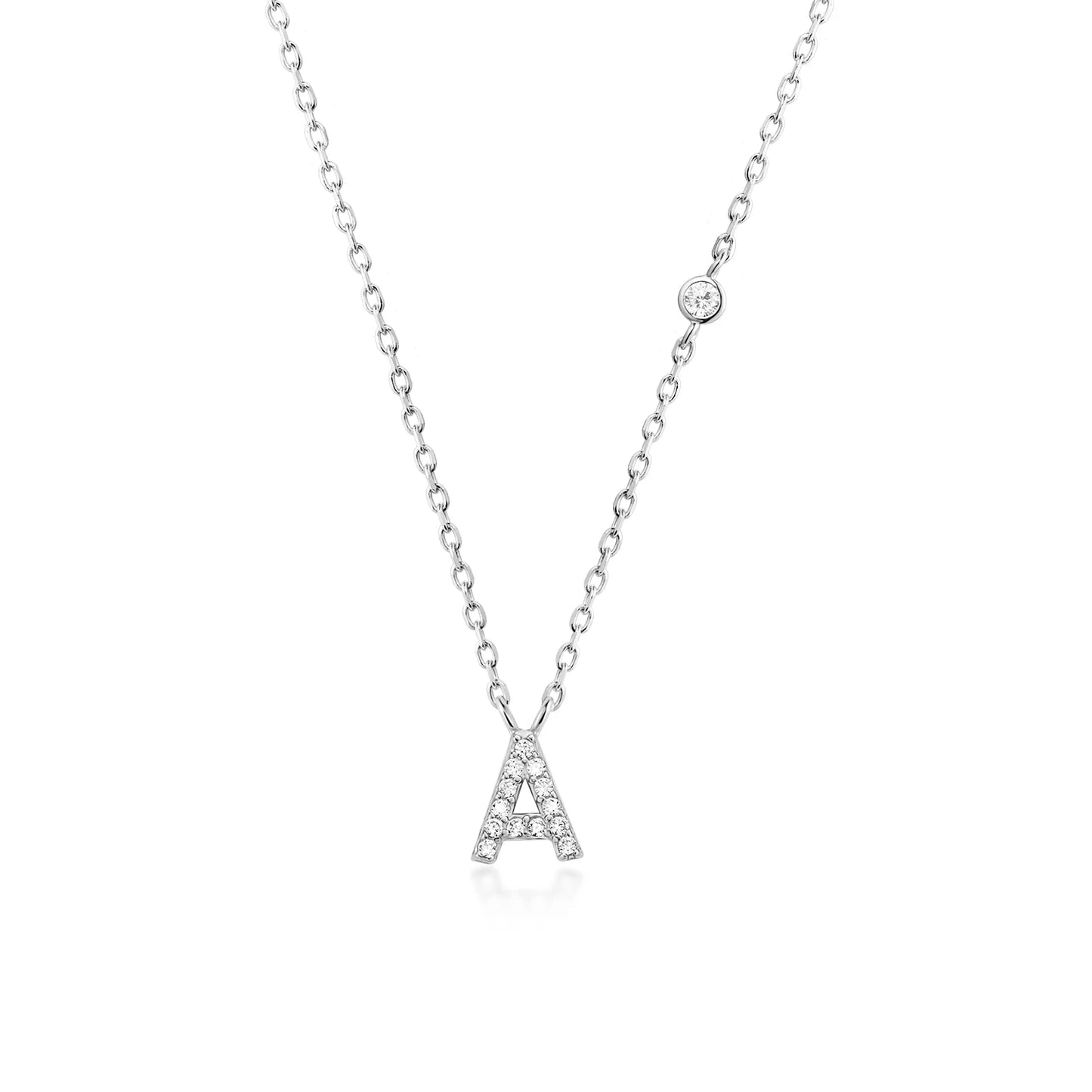 Small Letters Zircon Necklace