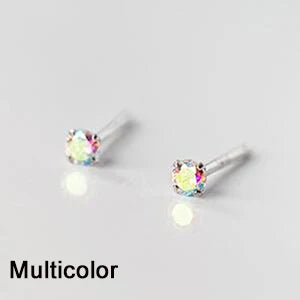 Tiny Round Single Zircon Ear Piercing