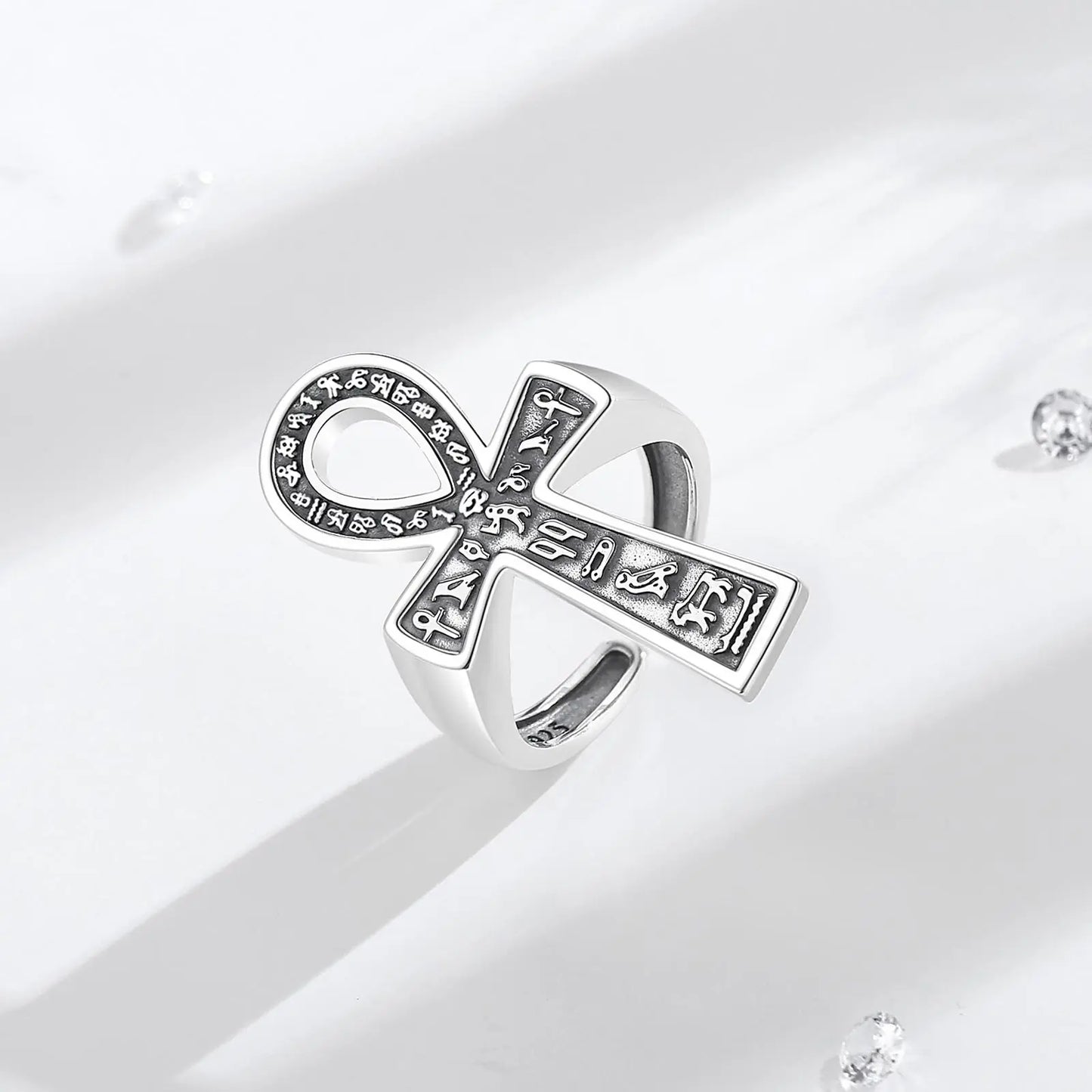 Ankh Cross Ring