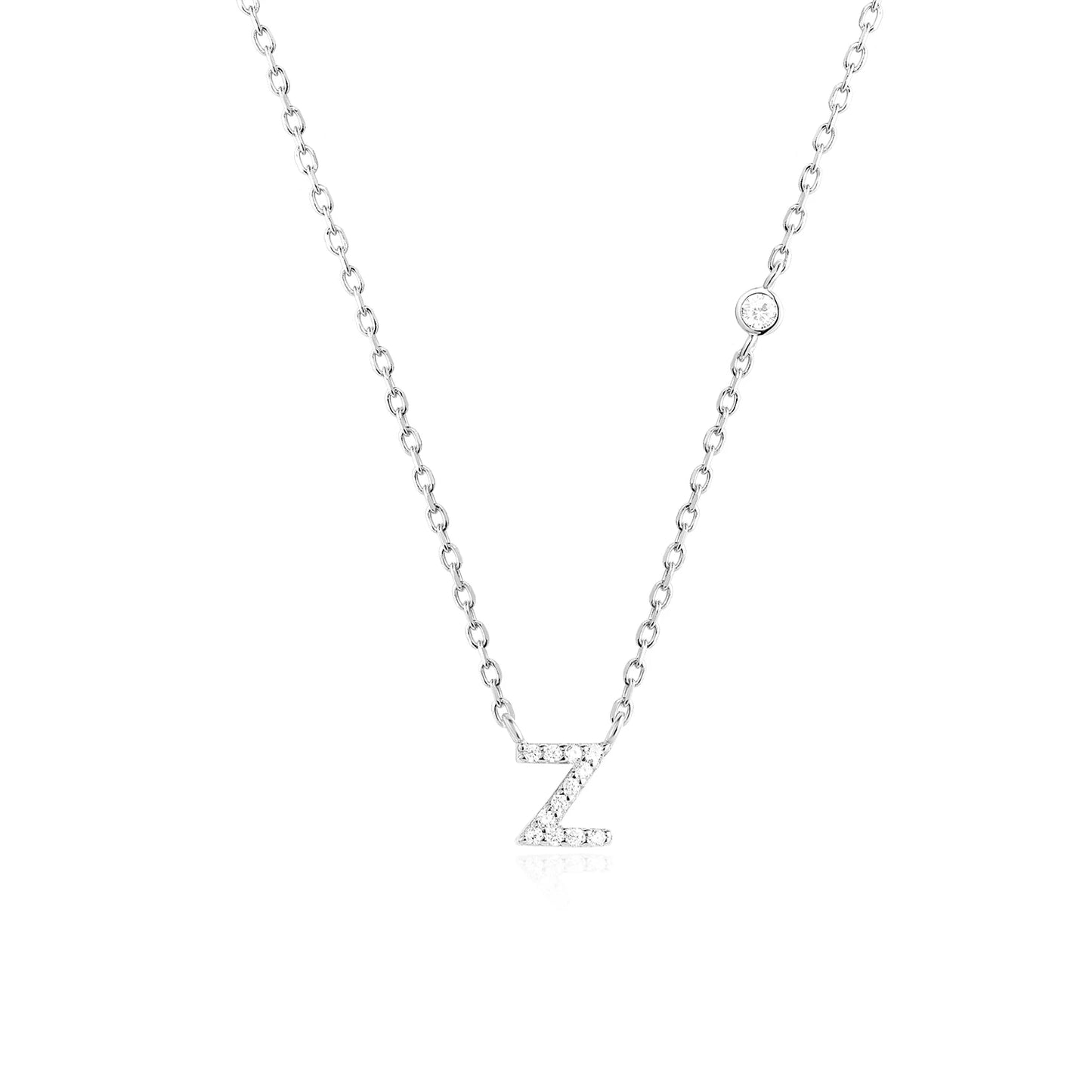 Small Letters Zircon Necklace