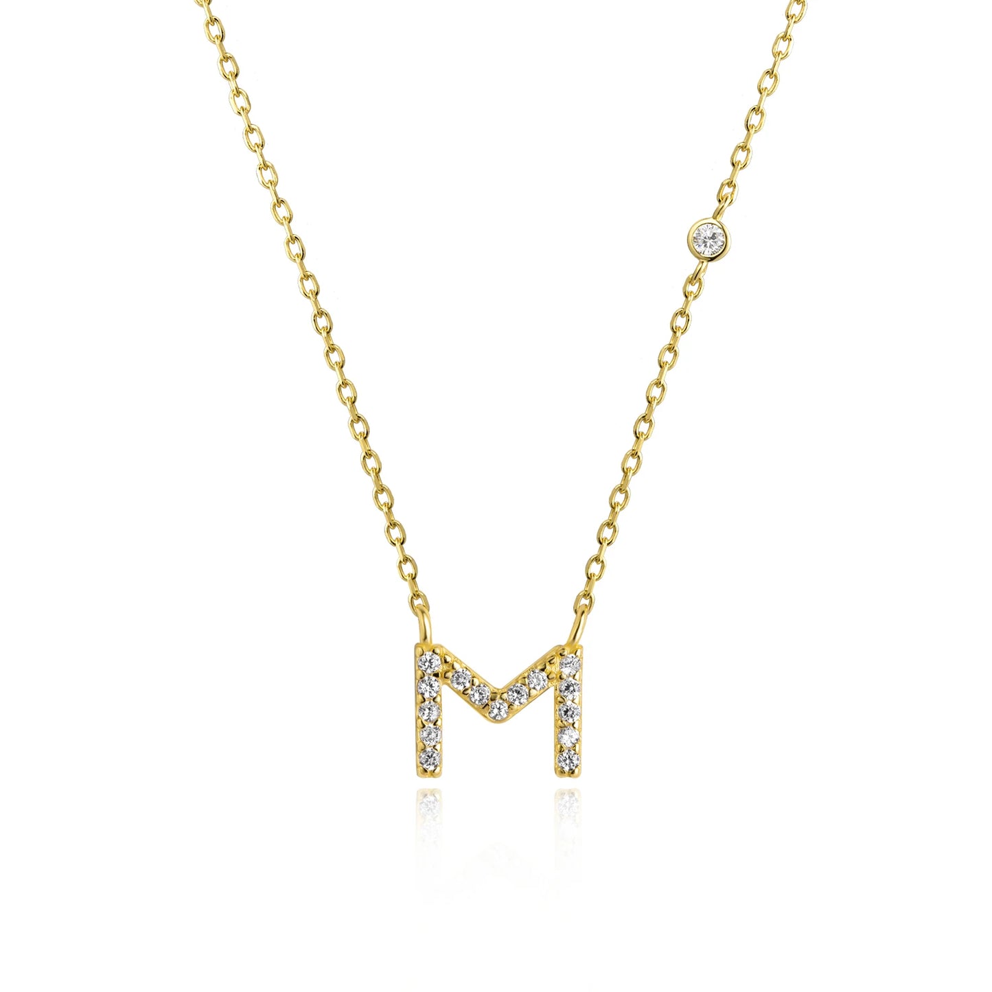 Small Letters Zircon Necklace