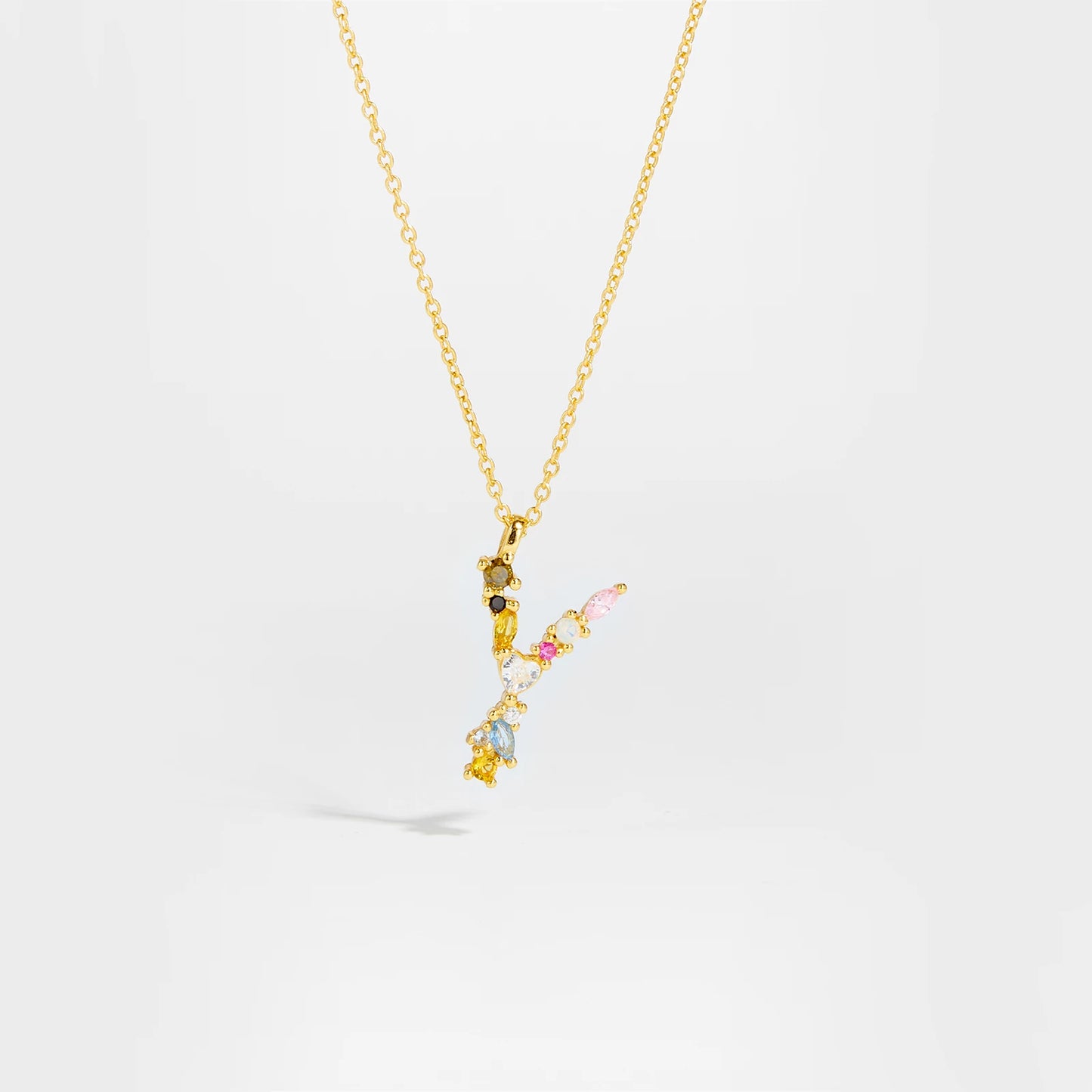 Zircon Letters Necklace