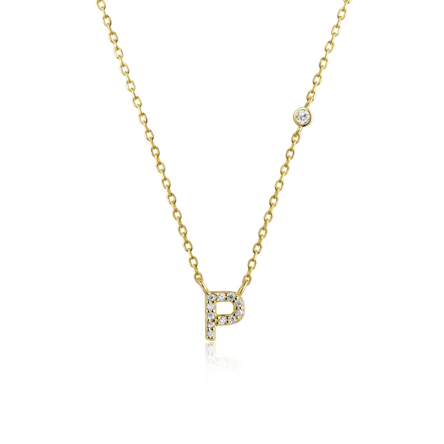 Small Letters Zircon Necklace