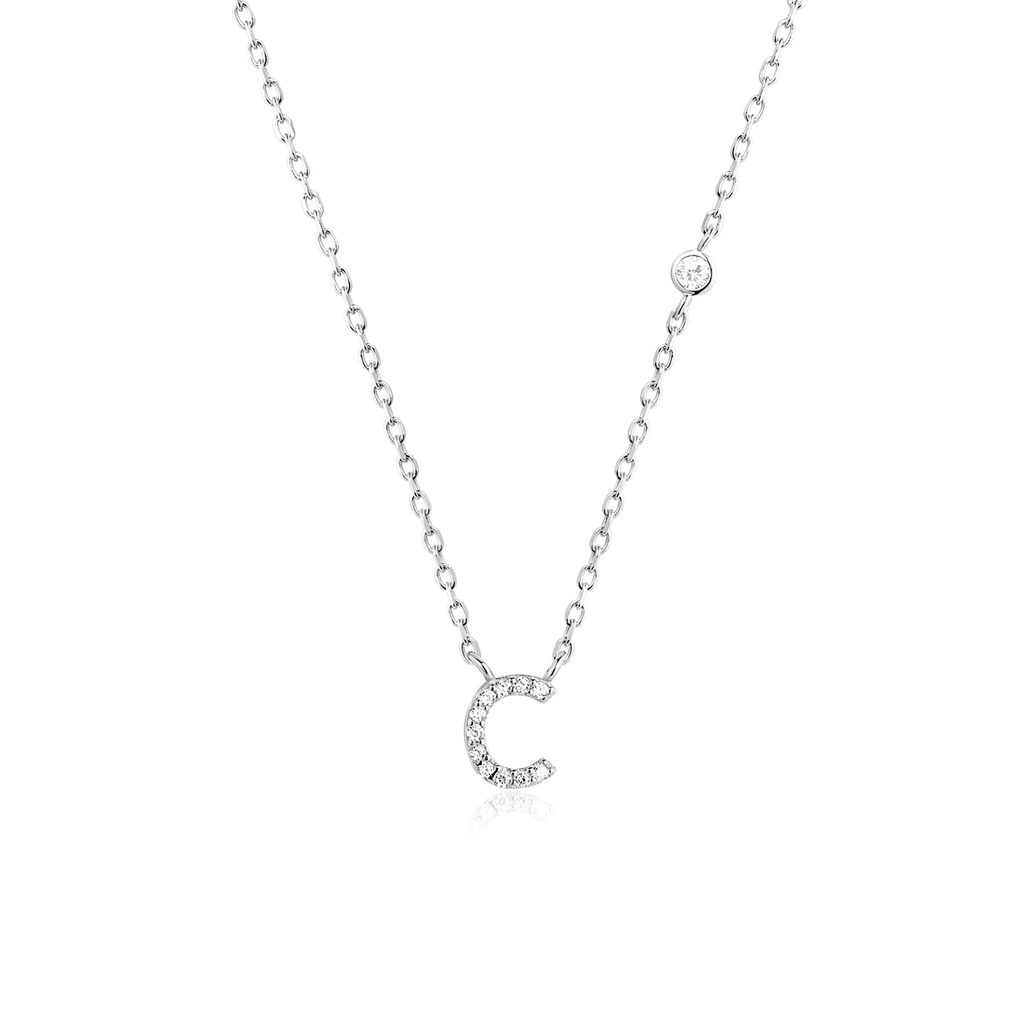 Small Letters Zircon Necklace