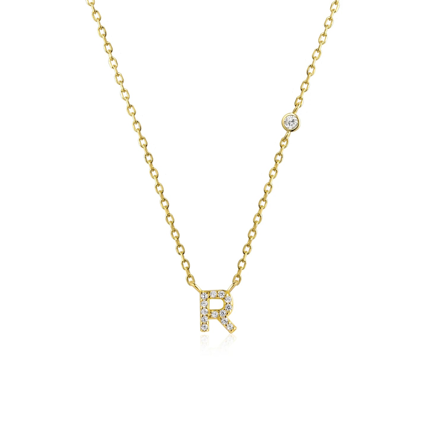 Small Letters Zircon Necklace
