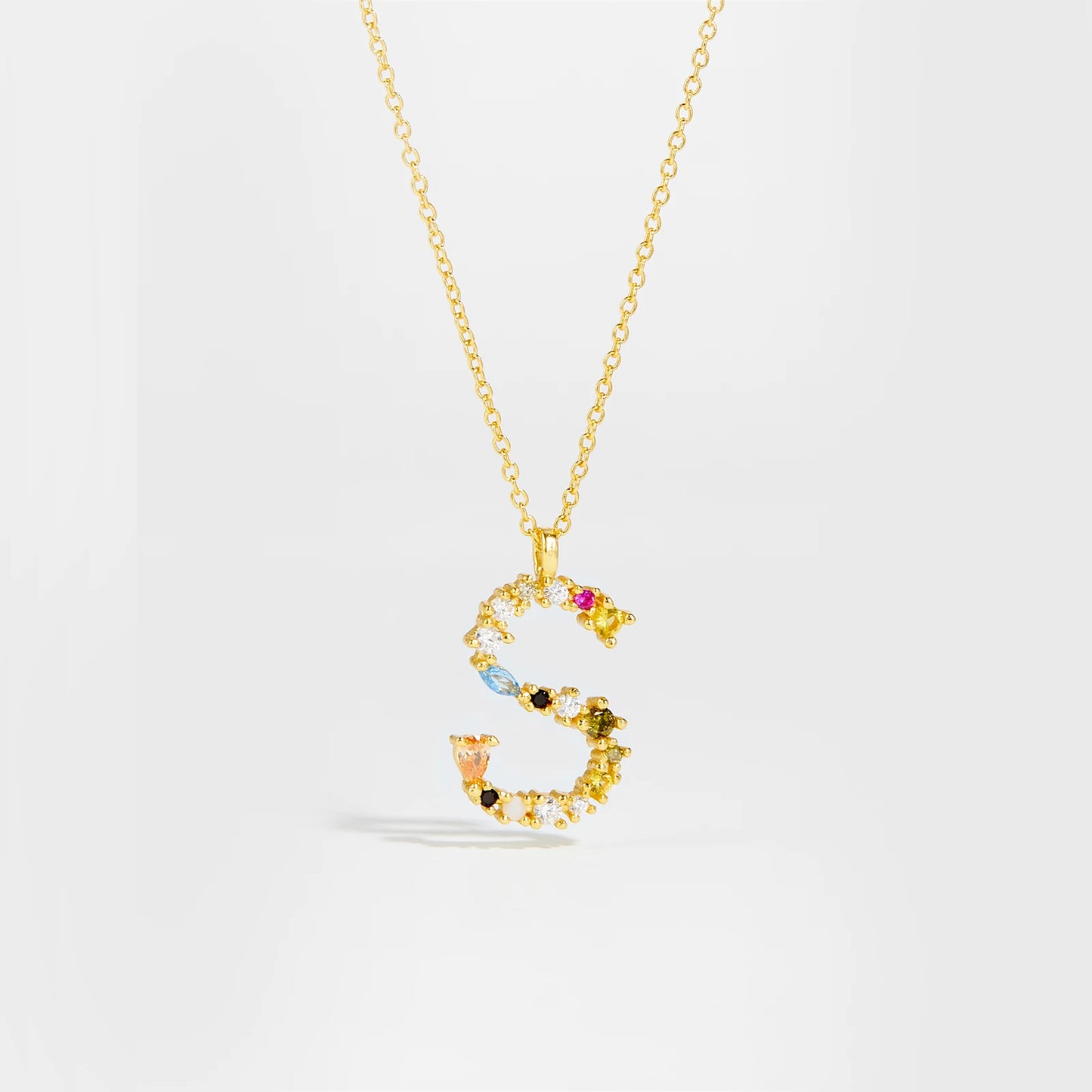 Zircon Letters Necklace