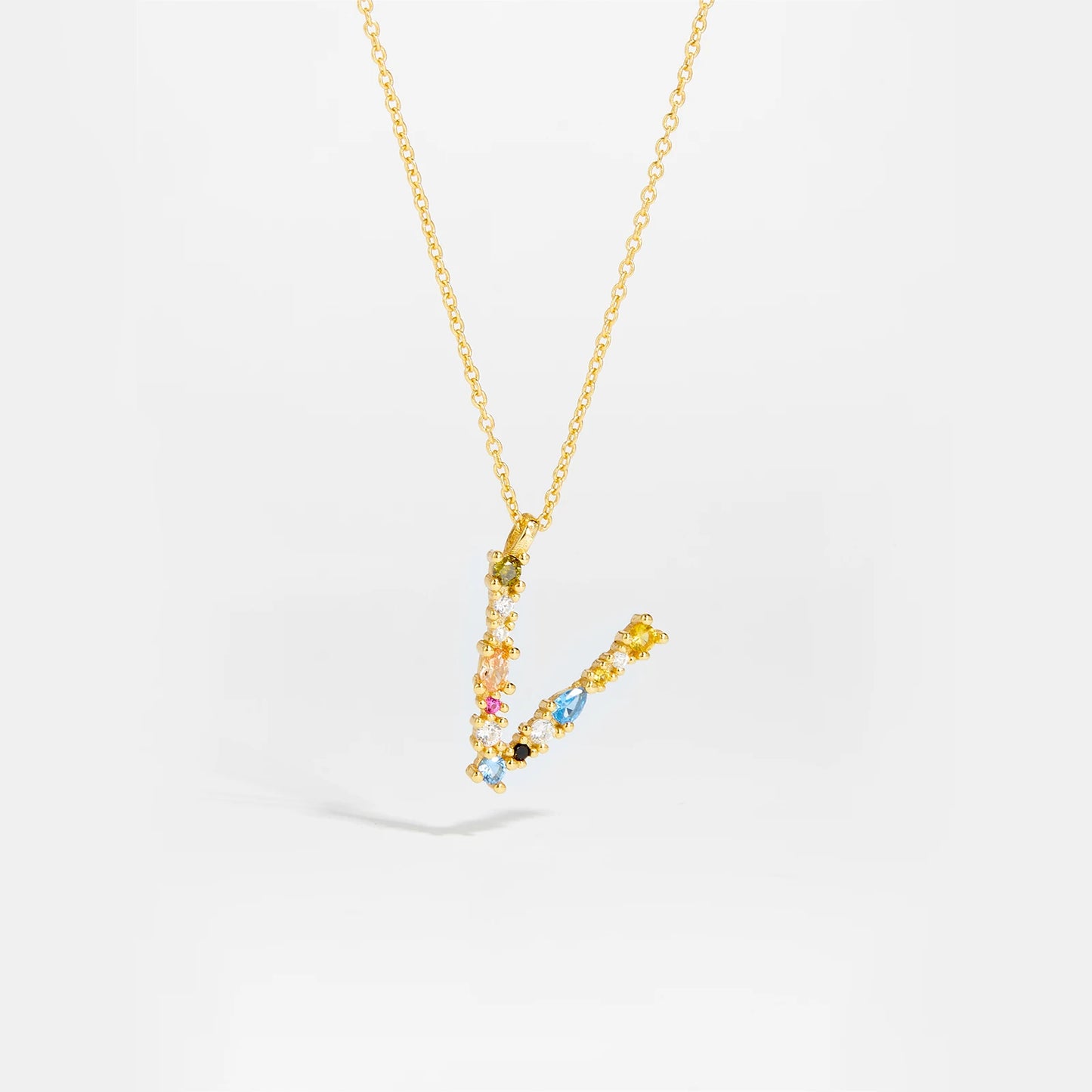 Zircon Letters Necklace