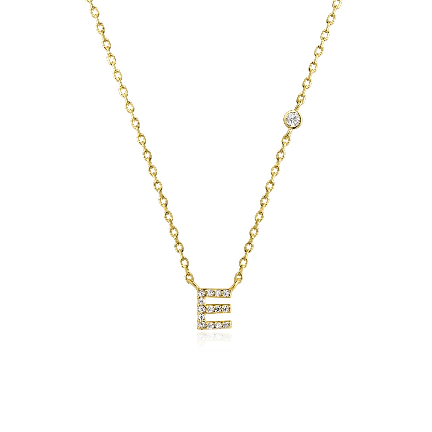 Small Letters Zircon Necklace