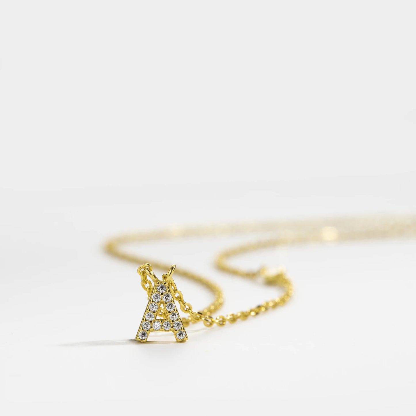 Small Letters Zircon Necklace