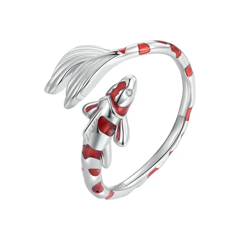 Red Lucky Fish Ring