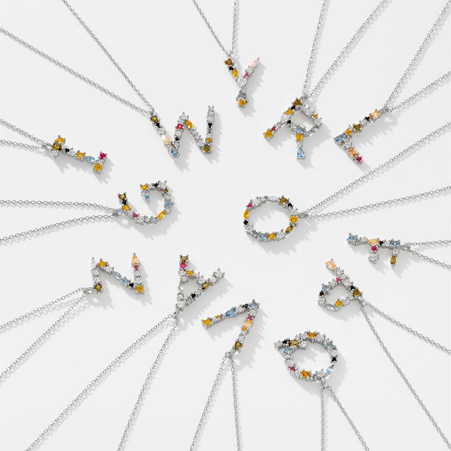 Zircon Letters Necklace
