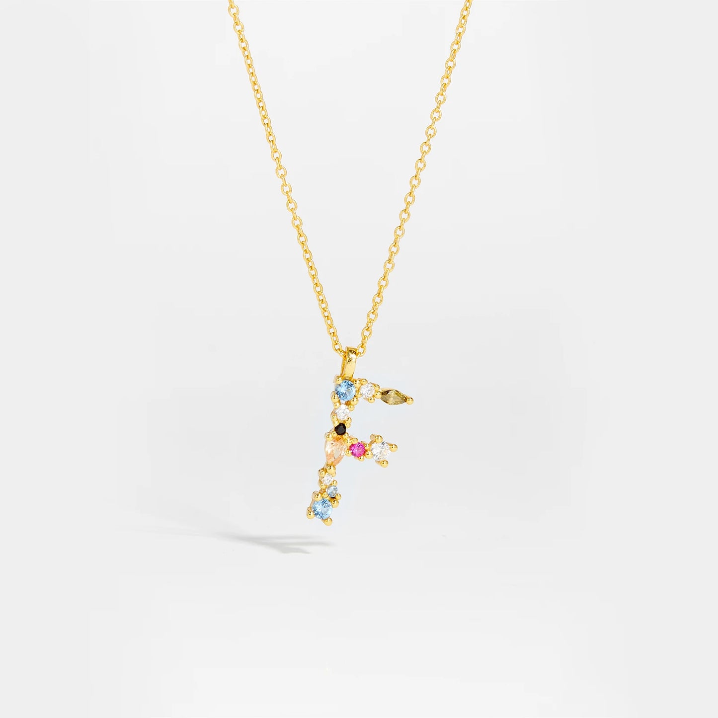 Zircon Letters Necklace