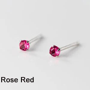 Tiny Round Single Zircon Ear Piercing