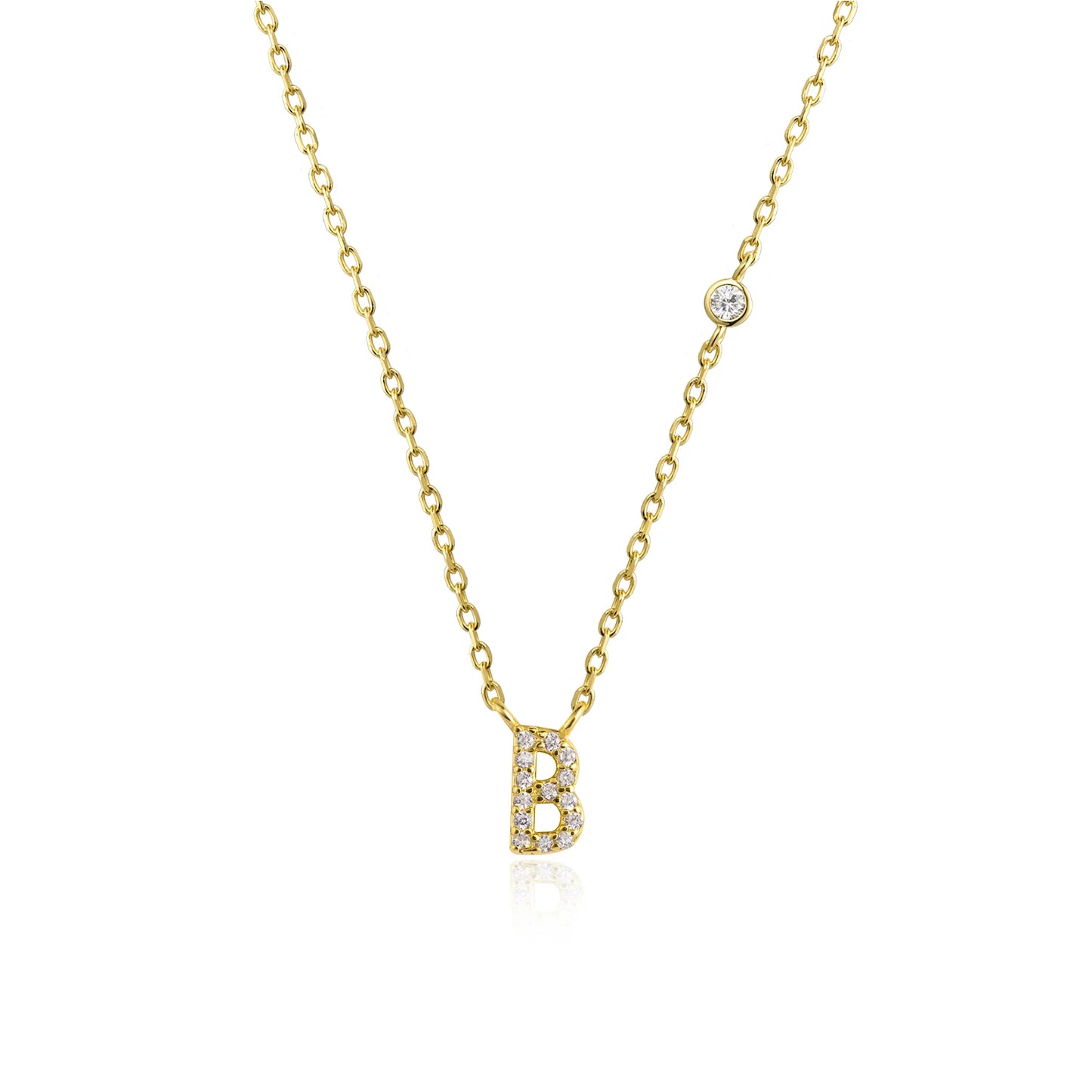 Small Letters Zircon Necklace