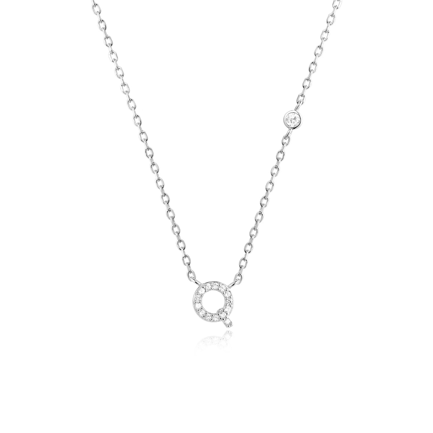 Small Letters Zircon Necklace