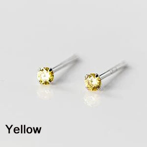 Tiny Round Single Zircon Ear Piercing