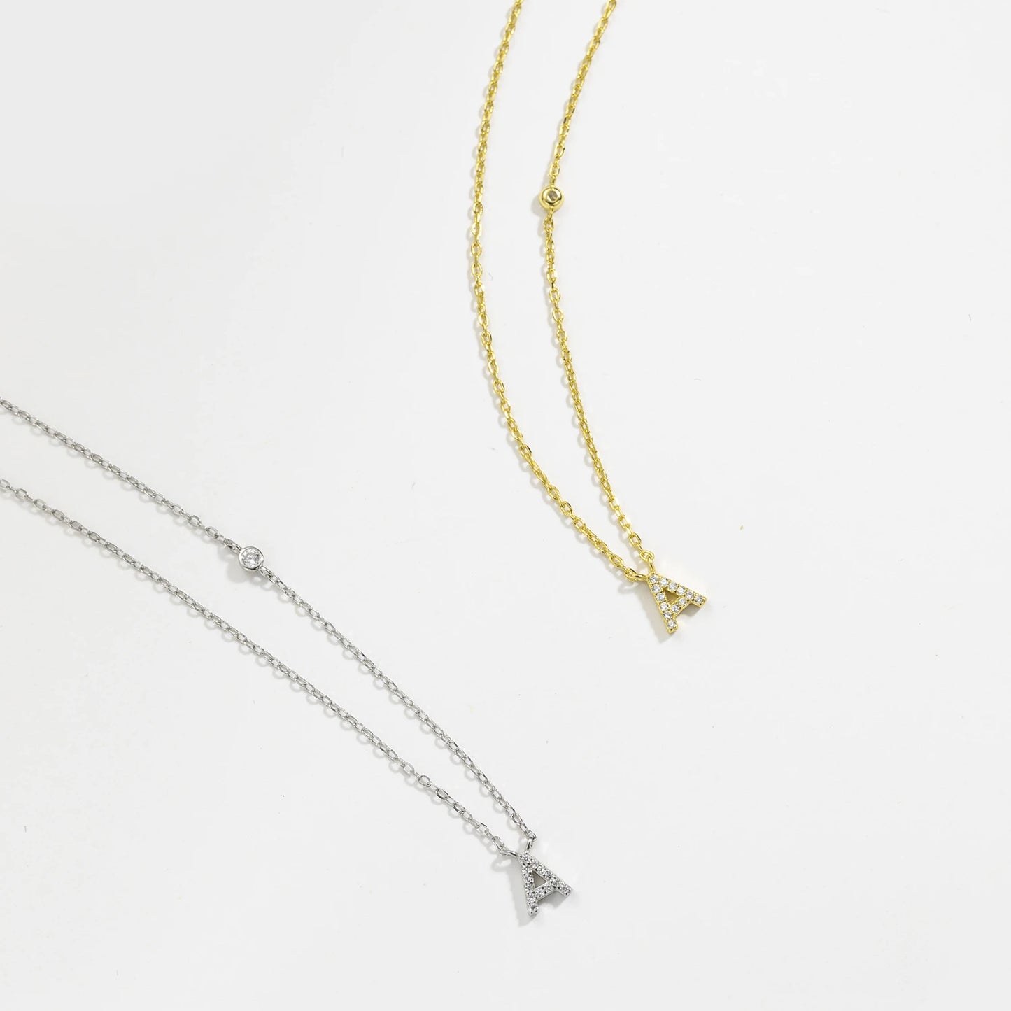 Small Letters Zircon Necklace