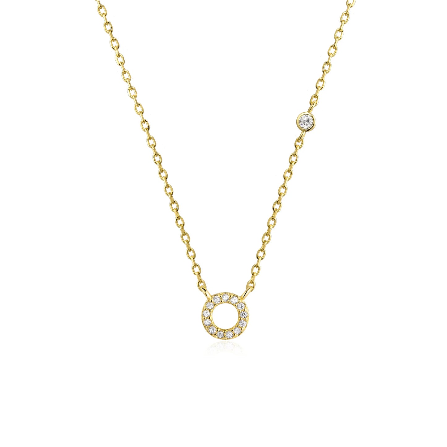 Small Letters Zircon Necklace