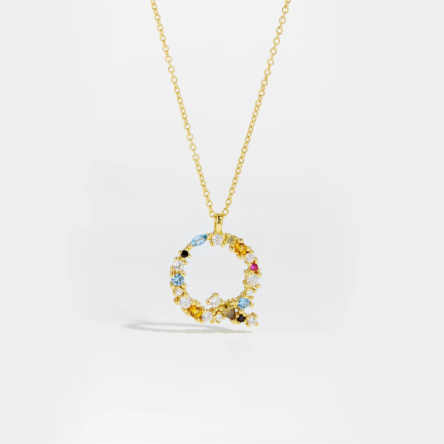 Zircon Letters Necklace