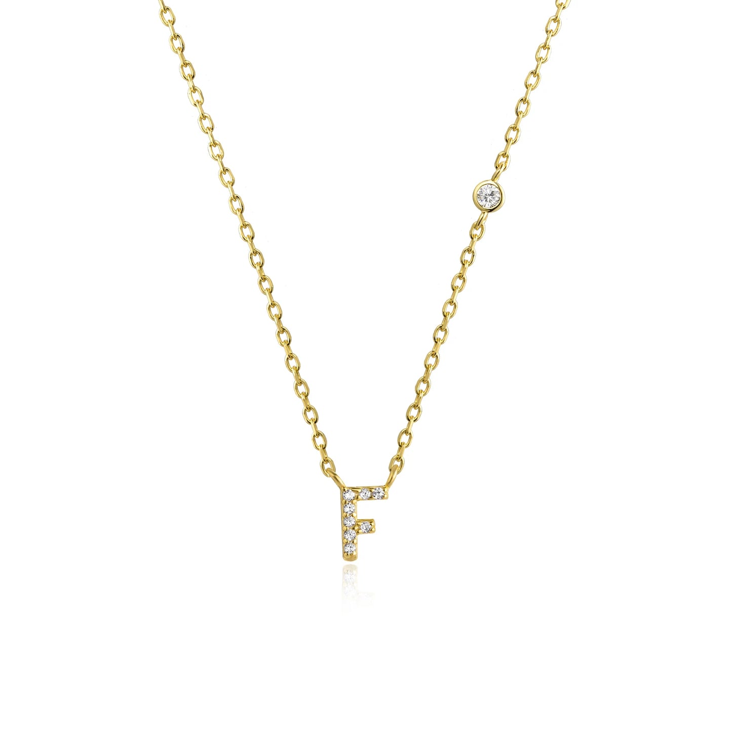Small Letters Zircon Necklace