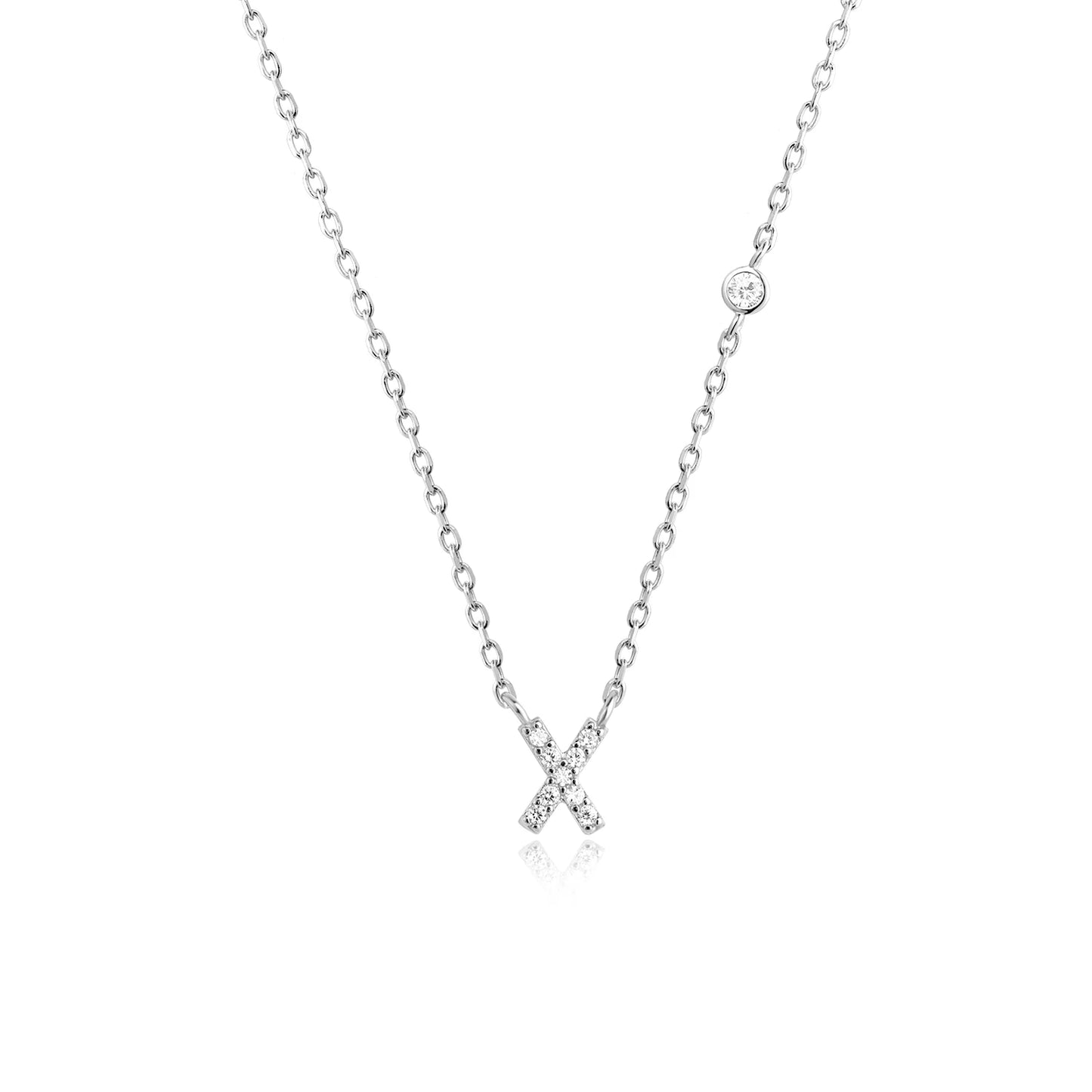 Small Letters Zircon Necklace