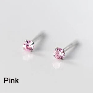 Tiny Round Single Zircon Ear Piercing