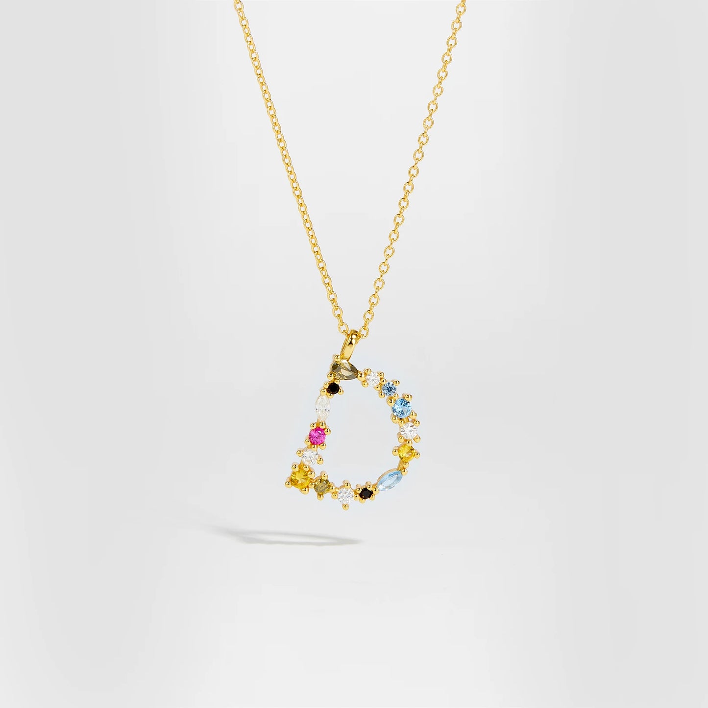 Zircon Letters Necklace