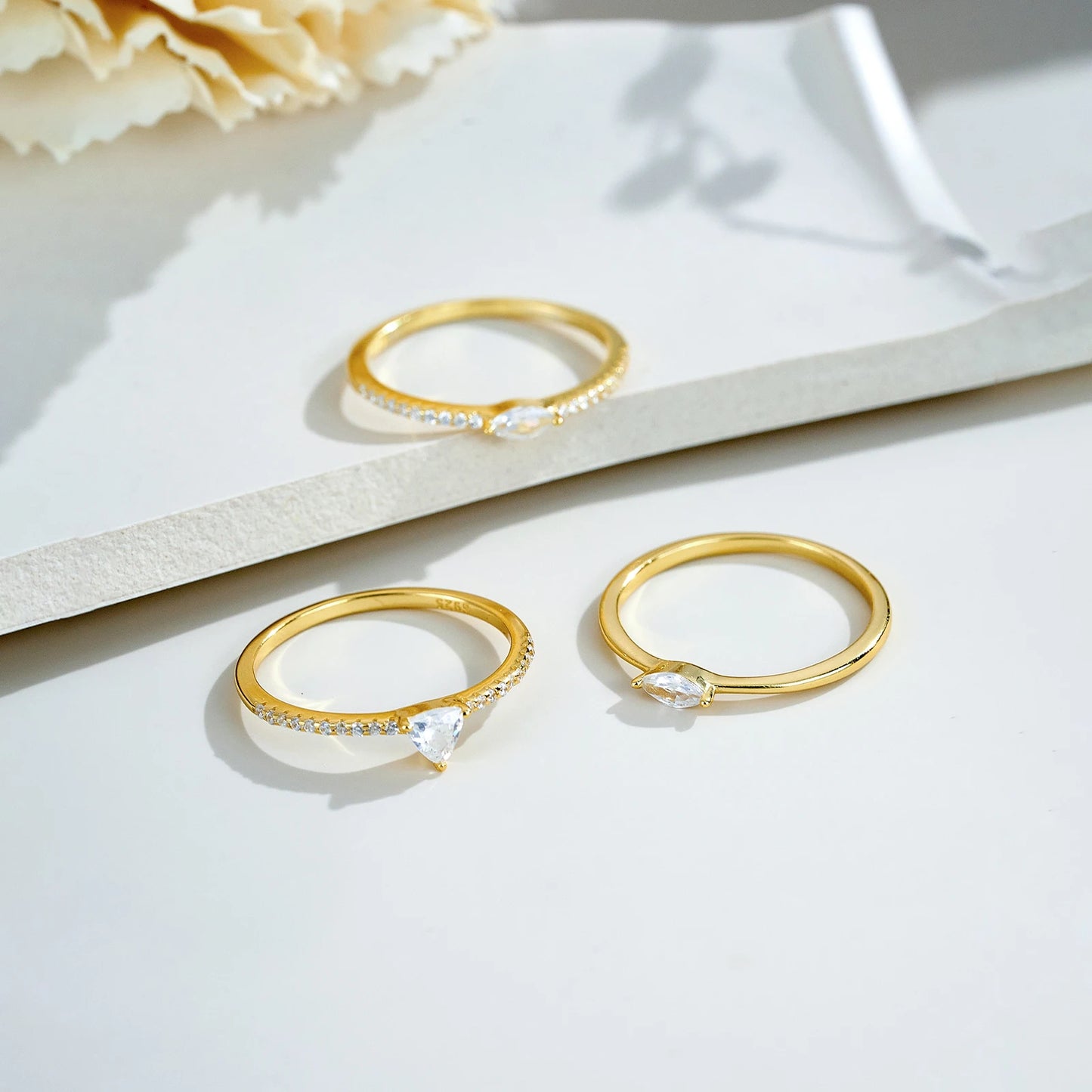 Marquise Triangle Ring