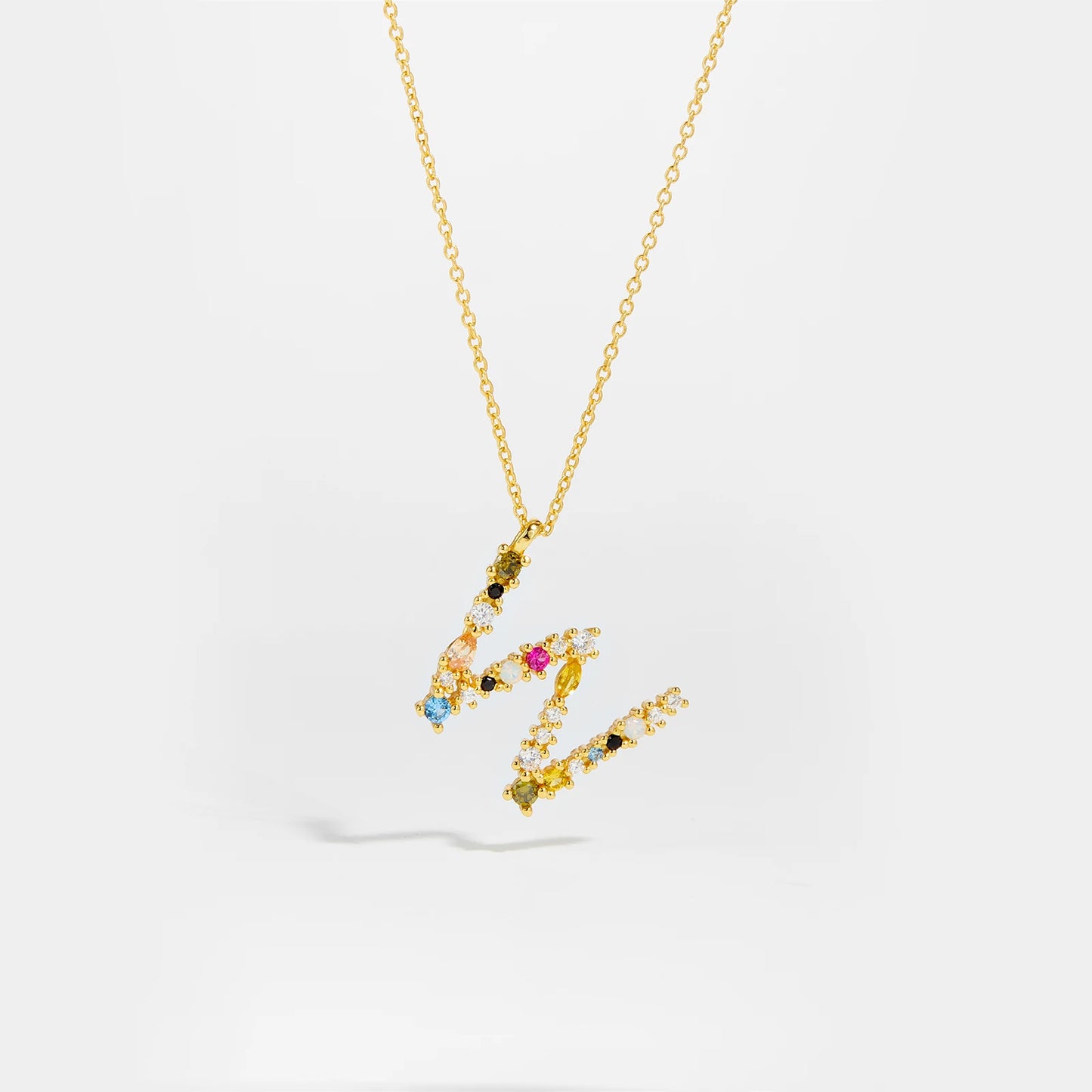 Zircon Letters Necklace