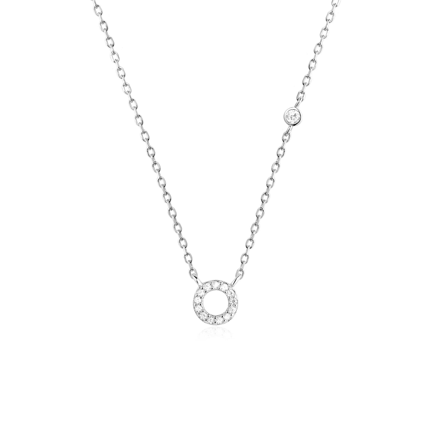 Small Letters Zircon Necklace