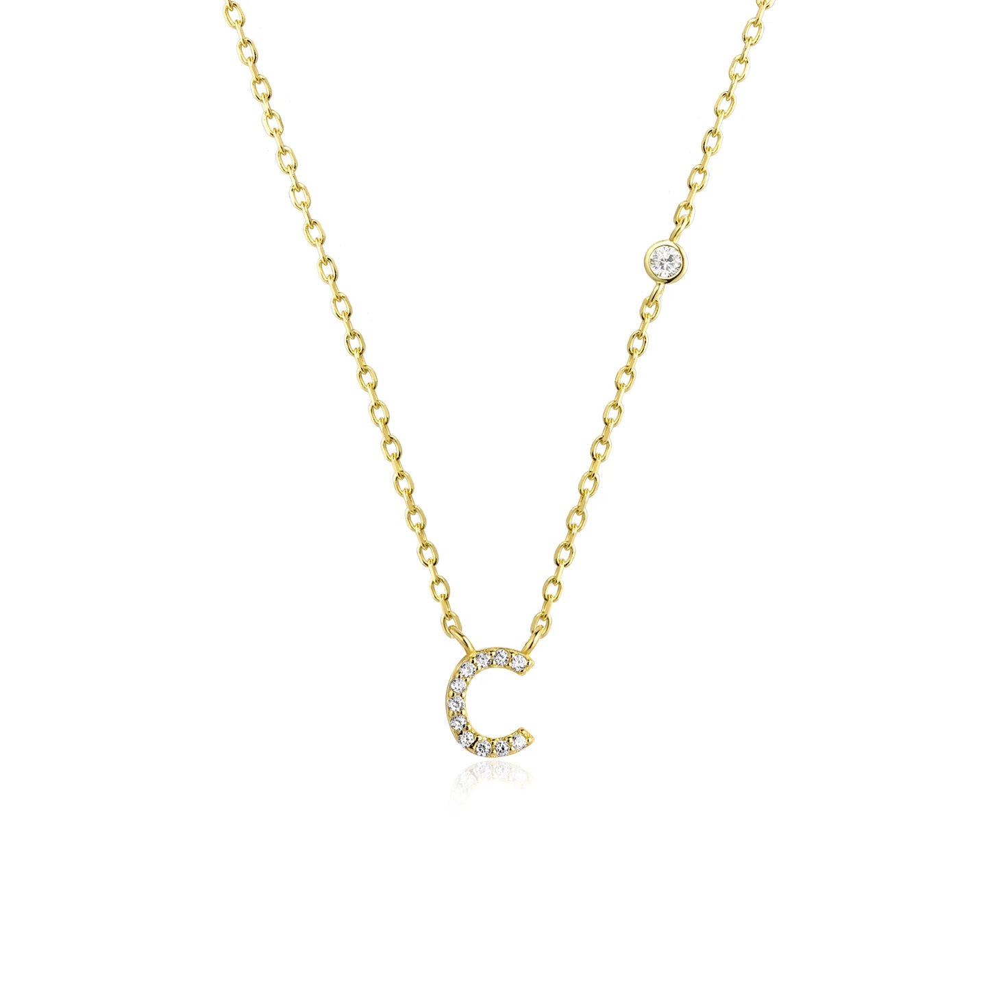 Small Letters Zircon Necklace