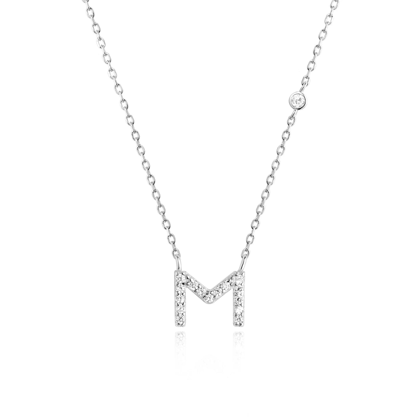 Small Letters Zircon Necklace