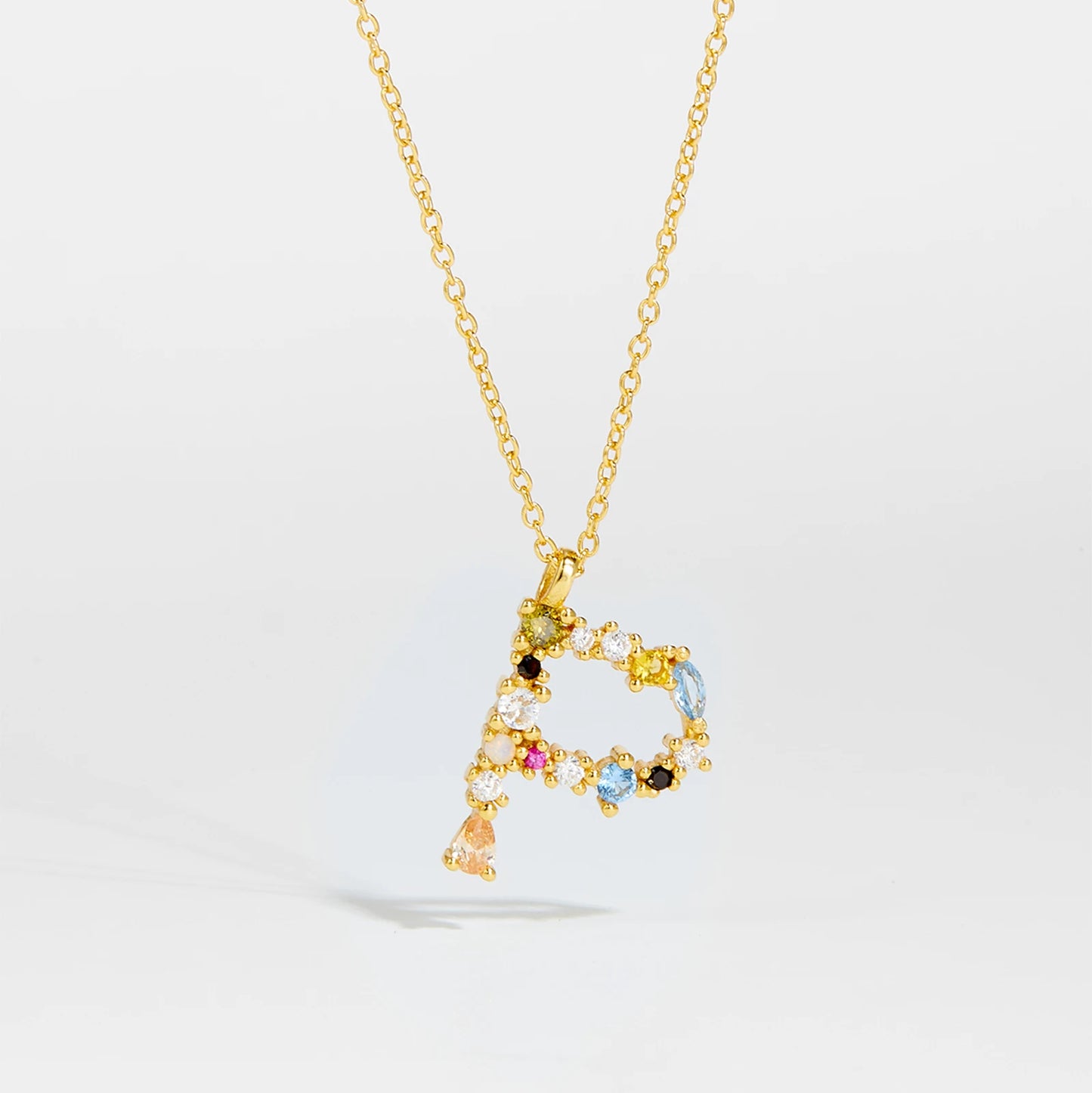 Zircon Letters Necklace