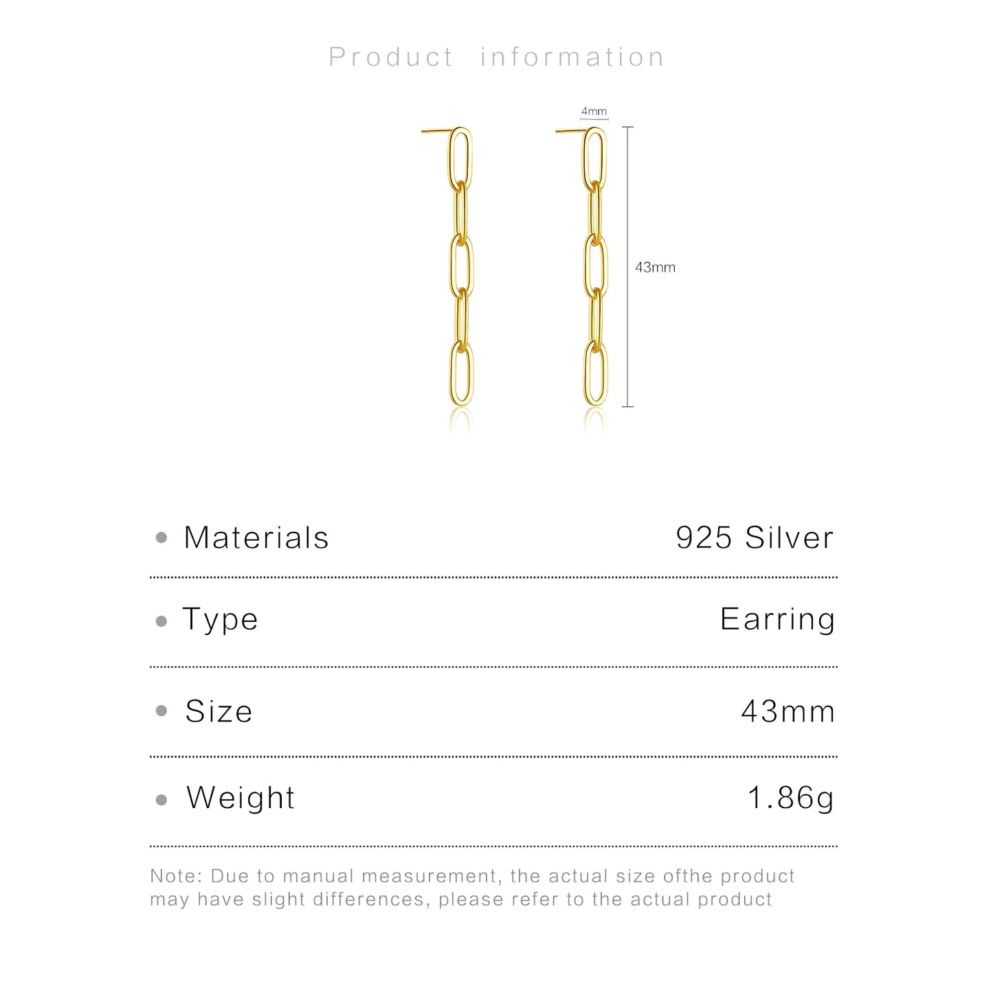 Ovals Chain Earring