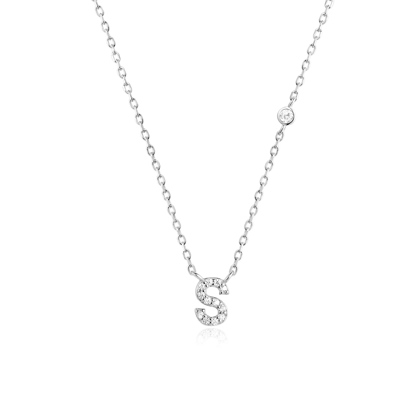 Small Letters Zircon Necklace