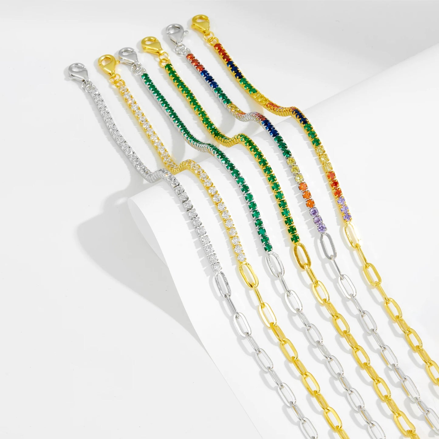Tennis and oval Bracelet