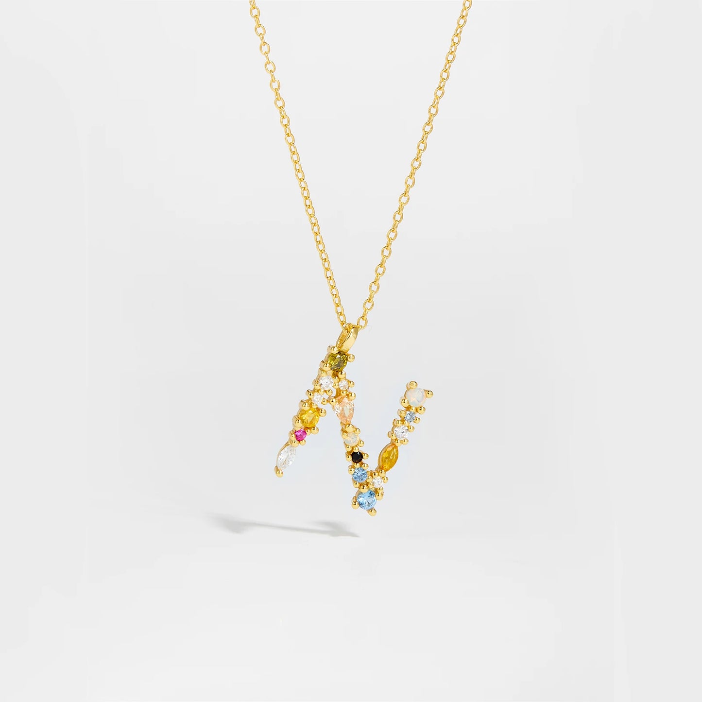 Zircon Letters Necklace