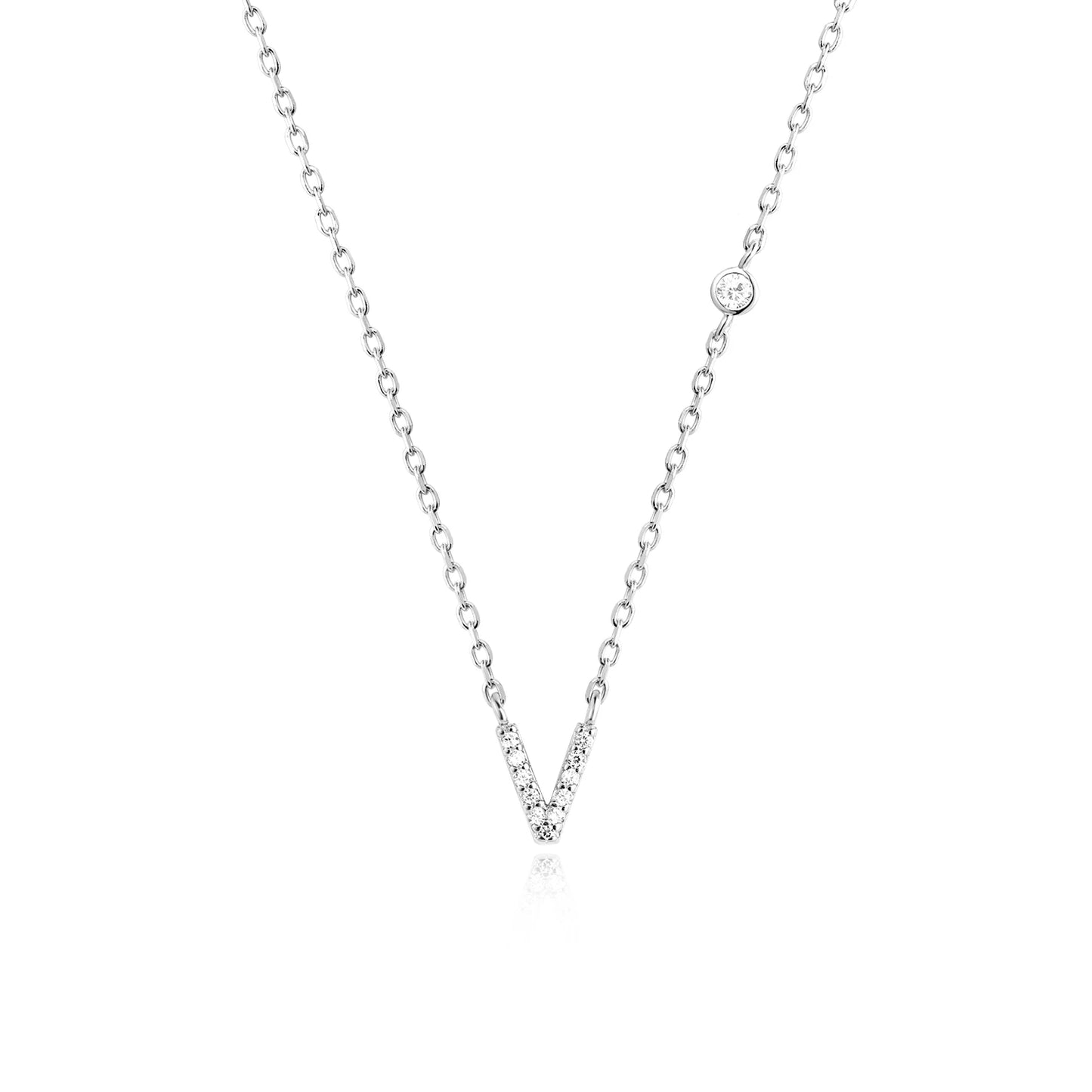 Small Letters Zircon Necklace
