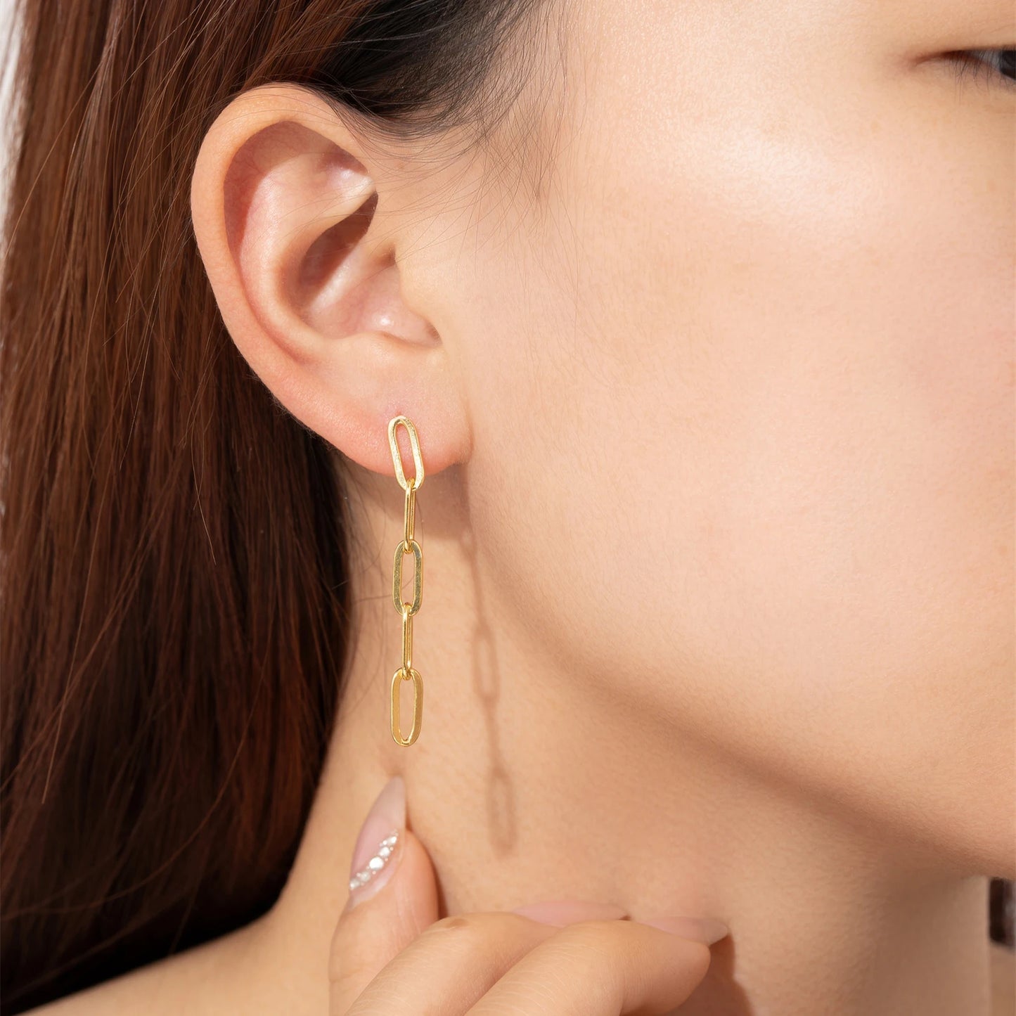 Ovals Chain Earring