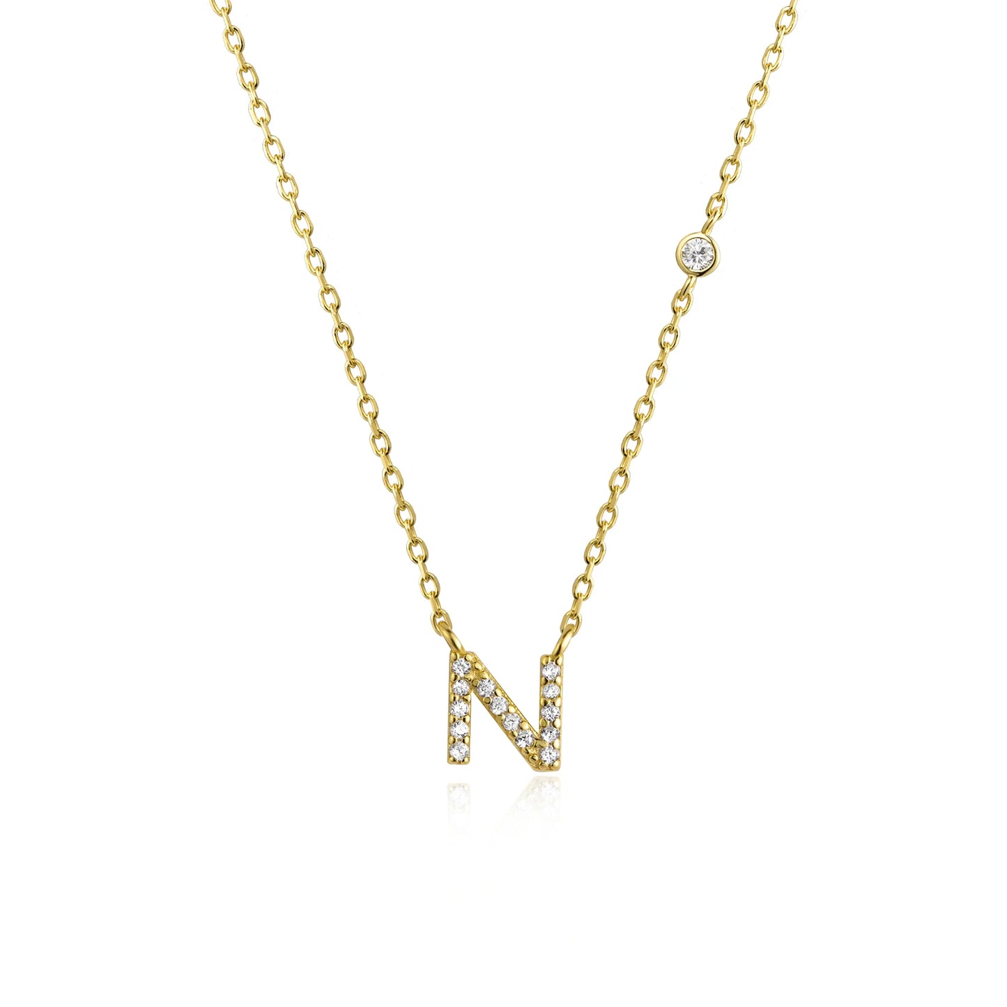 Small Letters Zircon Necklace