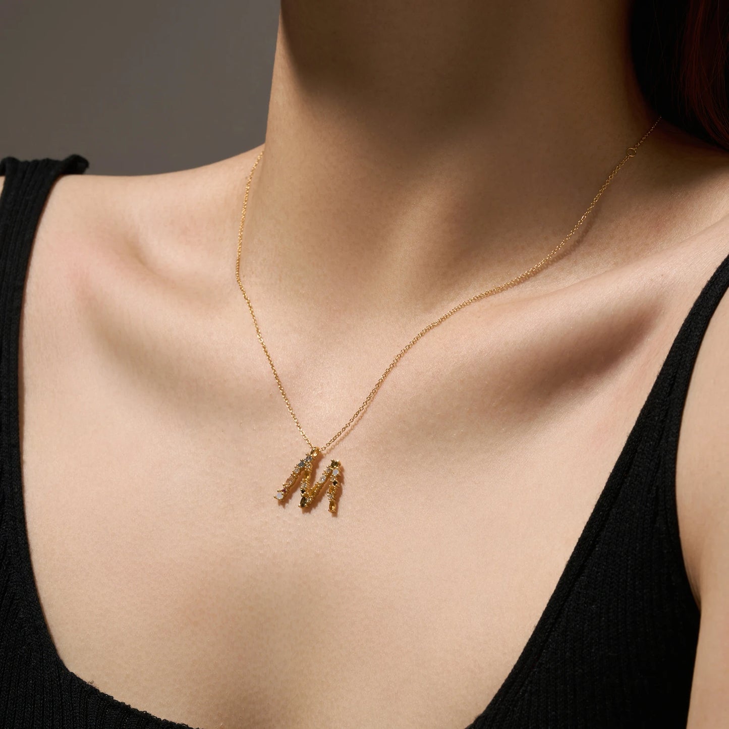 Zircon Letters Necklace