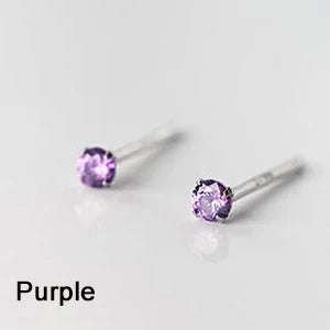 Tiny Round Single Zircon Ear Piercing