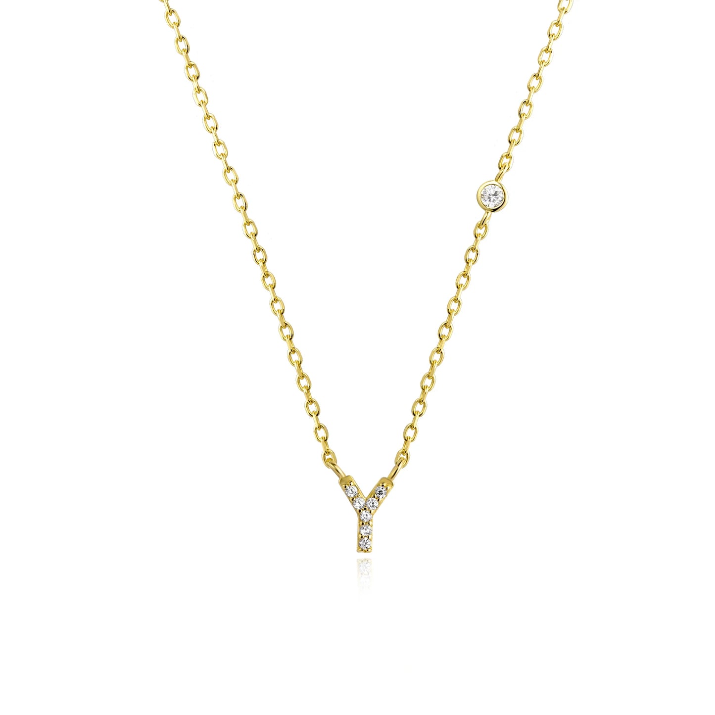 Small Letters Zircon Necklace