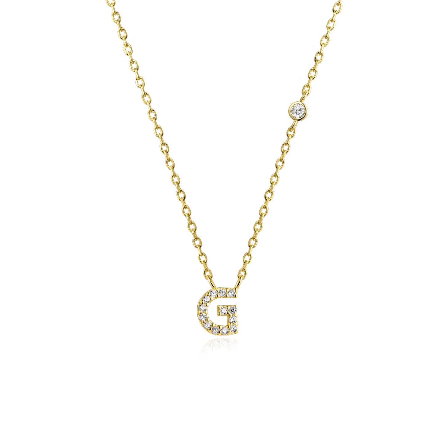 Small Letters Zircon Necklace