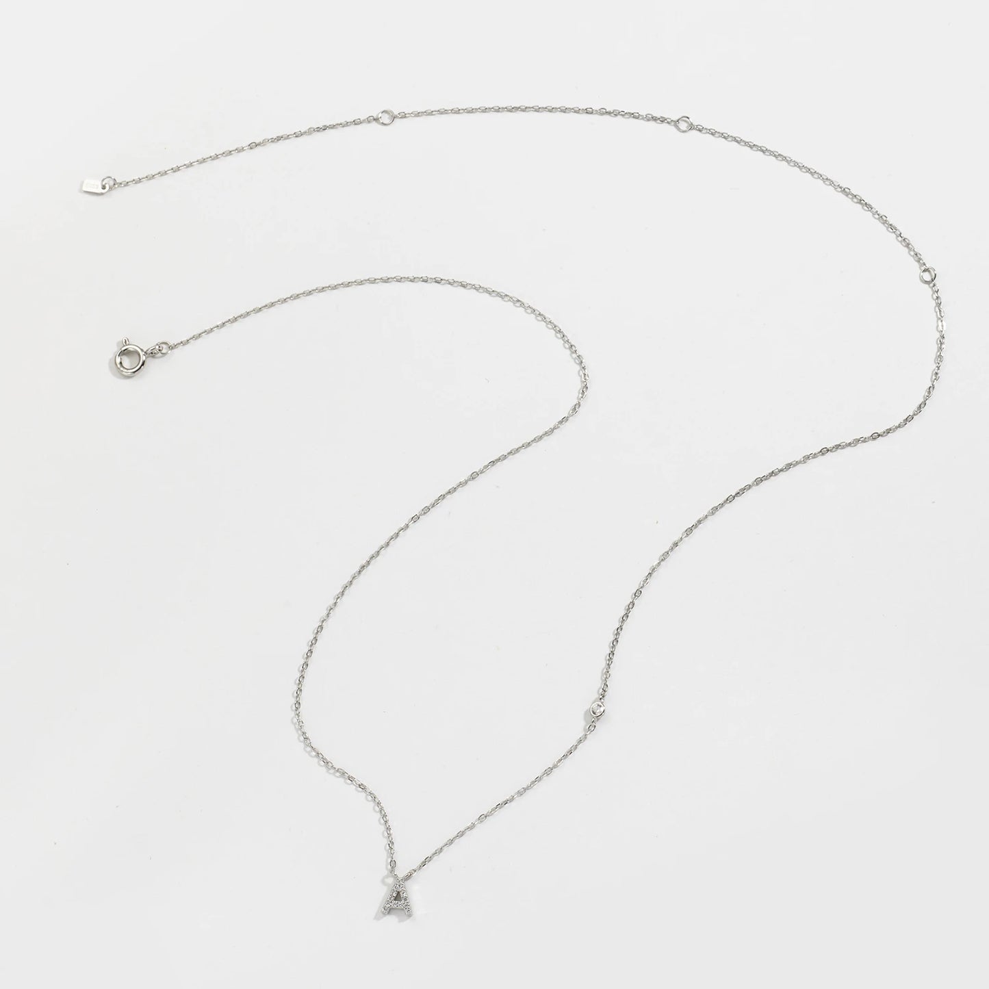 Small Letters Zircon Necklace