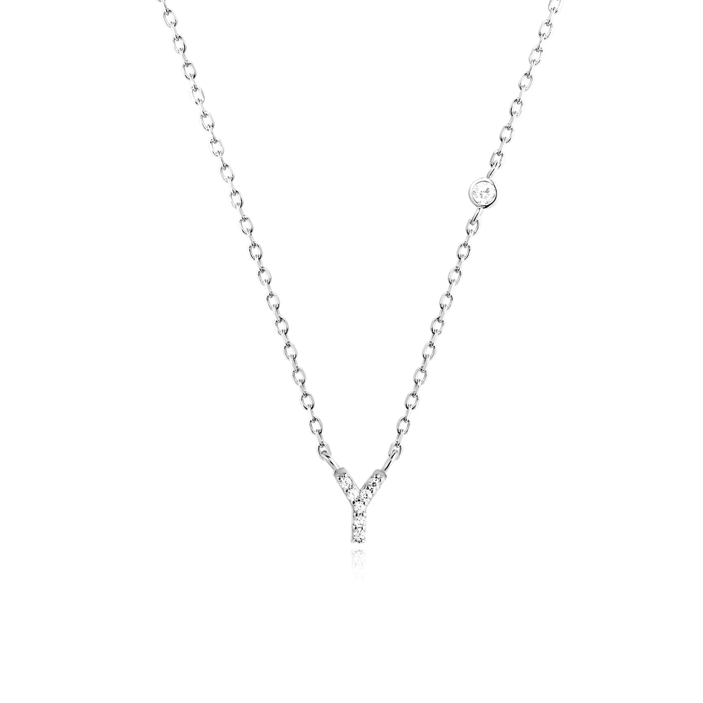 Small Letters Zircon Necklace