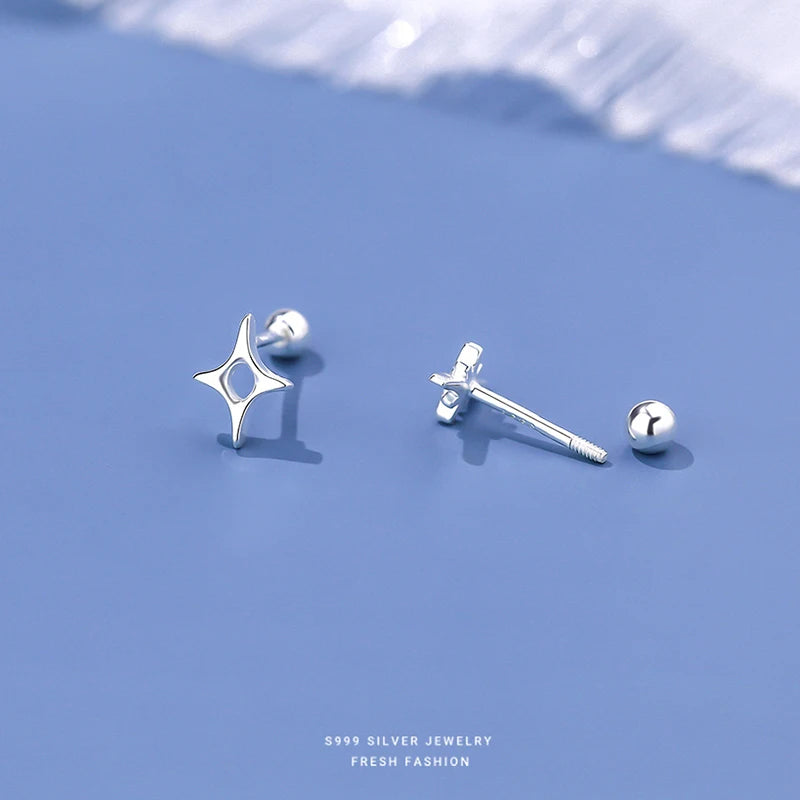 Star Screw Mini Stud Earrings