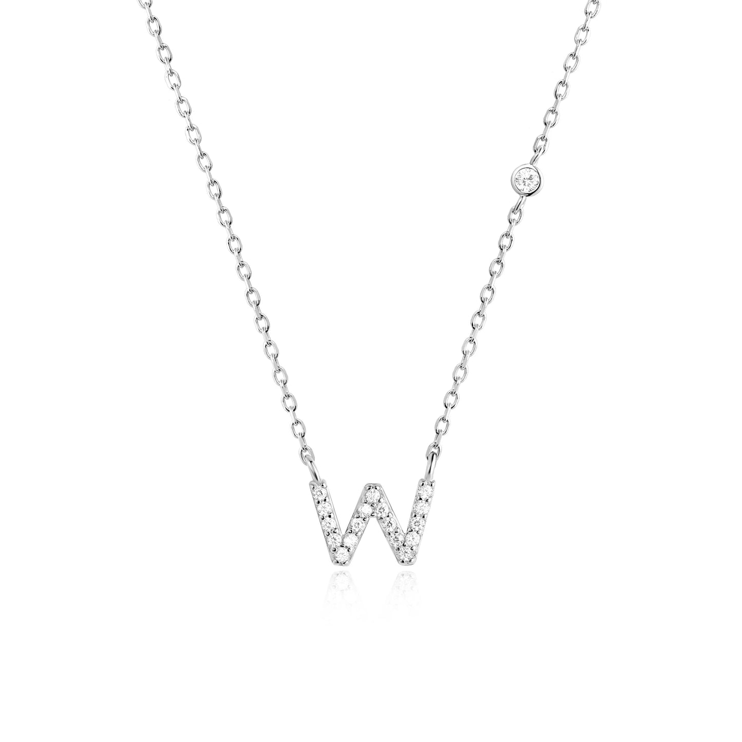 Small Letters Zircon Necklace